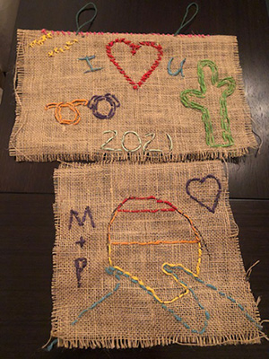 Burlap art project